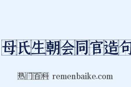 母氏生朝会同官造句是什么意思的图片